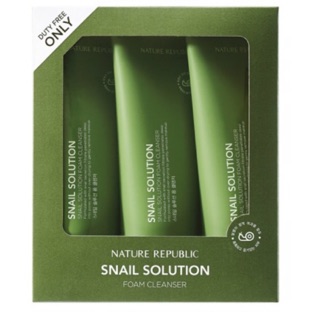 300ml-set3 sữa rửa mặt snail solution nature republic