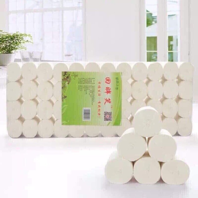 [Freeship]  Sỉ bịch 48 cuộn giấy ăn hàng sịn đặc cuộn - HUMAN's