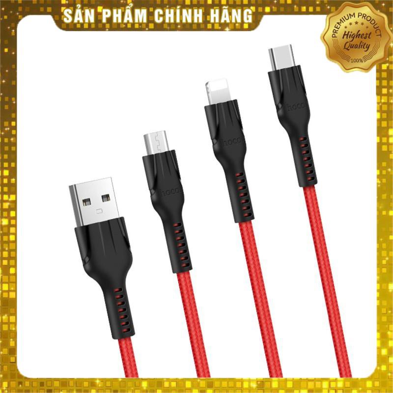 CÁP SẠC HOCO U31 BENEY 3 IN 1 SIÊU BỀN - CHÍNH HÃNG