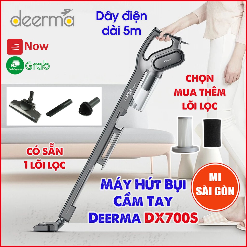 [Mã ELMS5 giảm 7% đơn 300K] Máy Hút Bụi Cầm Tay Deerma DX700S (Đen) / DX700 (Trắng)