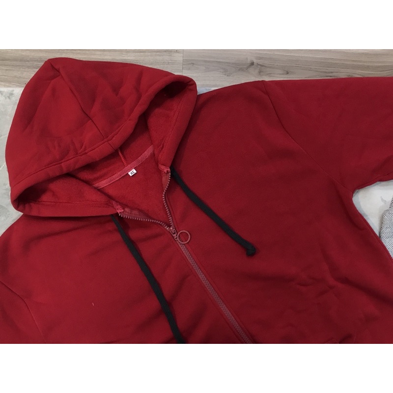 Áo Hoodie Khoác Đỏ đô