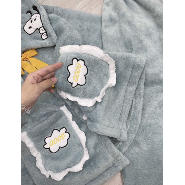 Bộ lông gấu xanh cổ piter sẵn Chất lông 2 lớp siêu sịn đẹp lên dáng siêu xinh | BigBuy360 - bigbuy360.vn