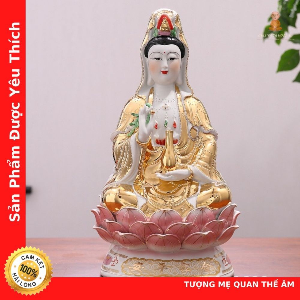 Tượng Phật Bà Quan Âm Áo Vàng - Mẫu Đẹp Tuyển Chọn - Cửa Hàng Chú Sa Di Hoan Hỉ