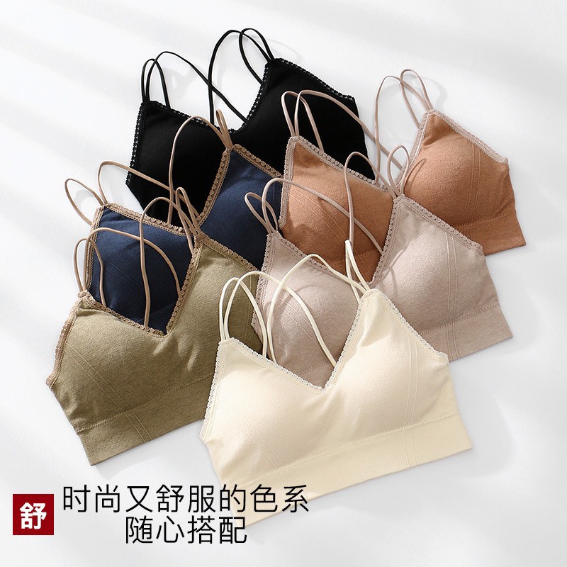 Áo Bra Len Tăm 💝 FREESHIP 💝 Dây Mảnh - Cổ Tym Siêu Mát - Bra hở lưng dây chéo quyến rủ 2116