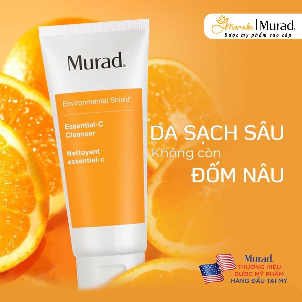 Sữa Rửa Mặt Loại Bỏ Tạp Chất & Cấp Ẩm Murad Environmental Shield Essential C Cleanser 200ml