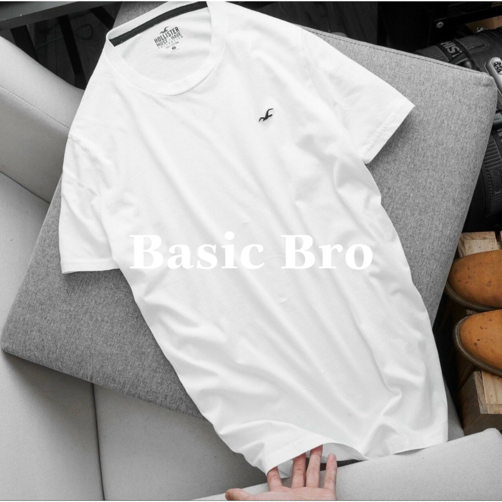 Áo thun nam ☘FREESHIP☘ Áo phông Hollister ngắn tay cổ tròn 100% cotton xuất xịn - BASIC BRO