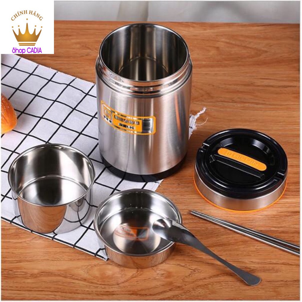 Hộp đựng cơm CAMEN giữ nhiệt Inox 304 không gỉ chia ngăn tiện lợi