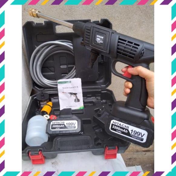 Máy rửa xe Hitachi sử dụng pin mini  . .