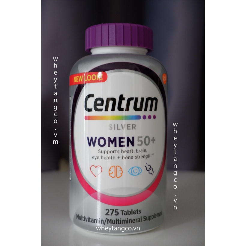 CENTRUM SILVER WOMEN 50+ 275 viên của Mỹ GIÚP BỔ SUNG VITAMIN VÀ KHOÁNG CHẤT