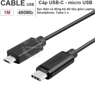 Cáp USB C ra Micro USB 1 mét Unitek Y-C473BK