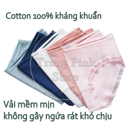 Quần Lót Nữ Cotton Kháng Khuẩn Giá Sỉ Thoáng Mát Trang Pink Shop