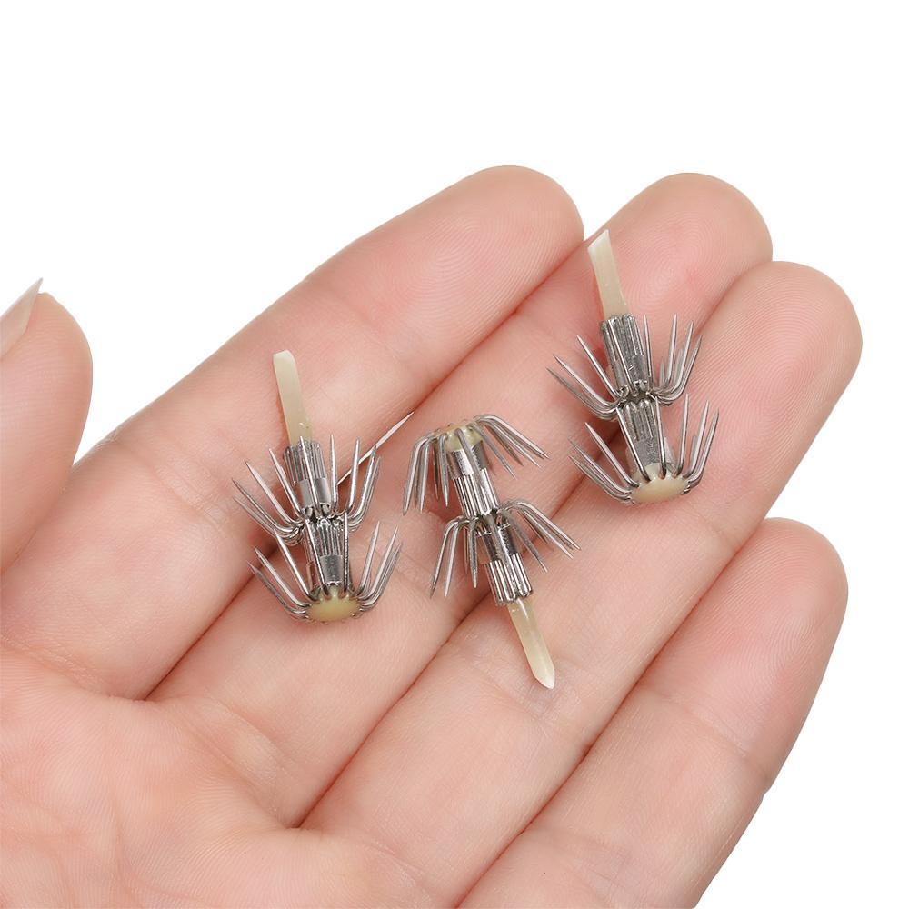 MUVAKO Bộ 5 Mồi Giả Câu Cá Hình Con Mực Dạ Quang # 2.0 # 2.5 # 3.0 # 3.5 # 4.0 #