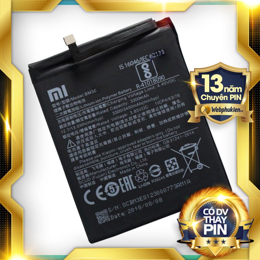 Pin zin cho Xiaomi Mi8 Mi 8 BM3E - 3400mAh