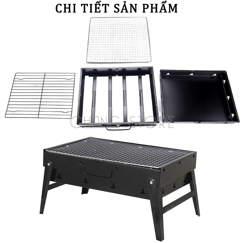 Bếp Nướng Than Hoa Vuông Kèm Vỉ Nướng Cao Cấp