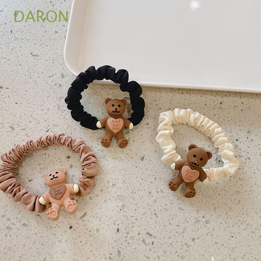 Dây buộc tóc hình gấu 3D dễ thương dành cho bé gái