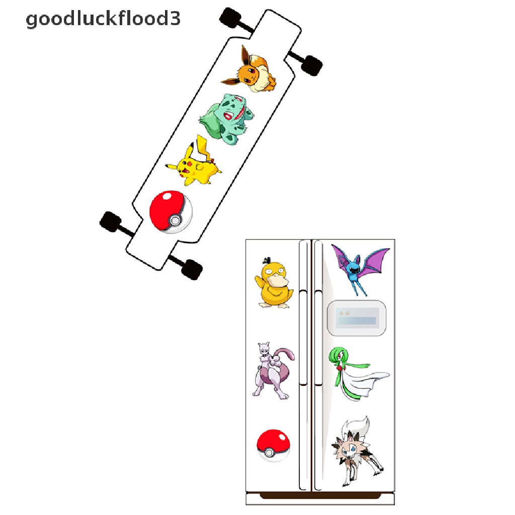 Bộ 50 Miếng Dán Hình Pokemon Nhật Bản Trang Trí Đàn Guitar Laptop