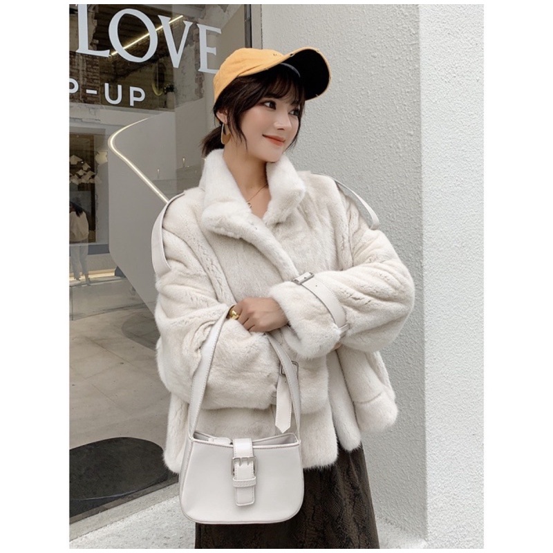 Áo lông thỏ cao cấp phong cách Hàn Quốc MIJOO siêu mượt siêu ấm