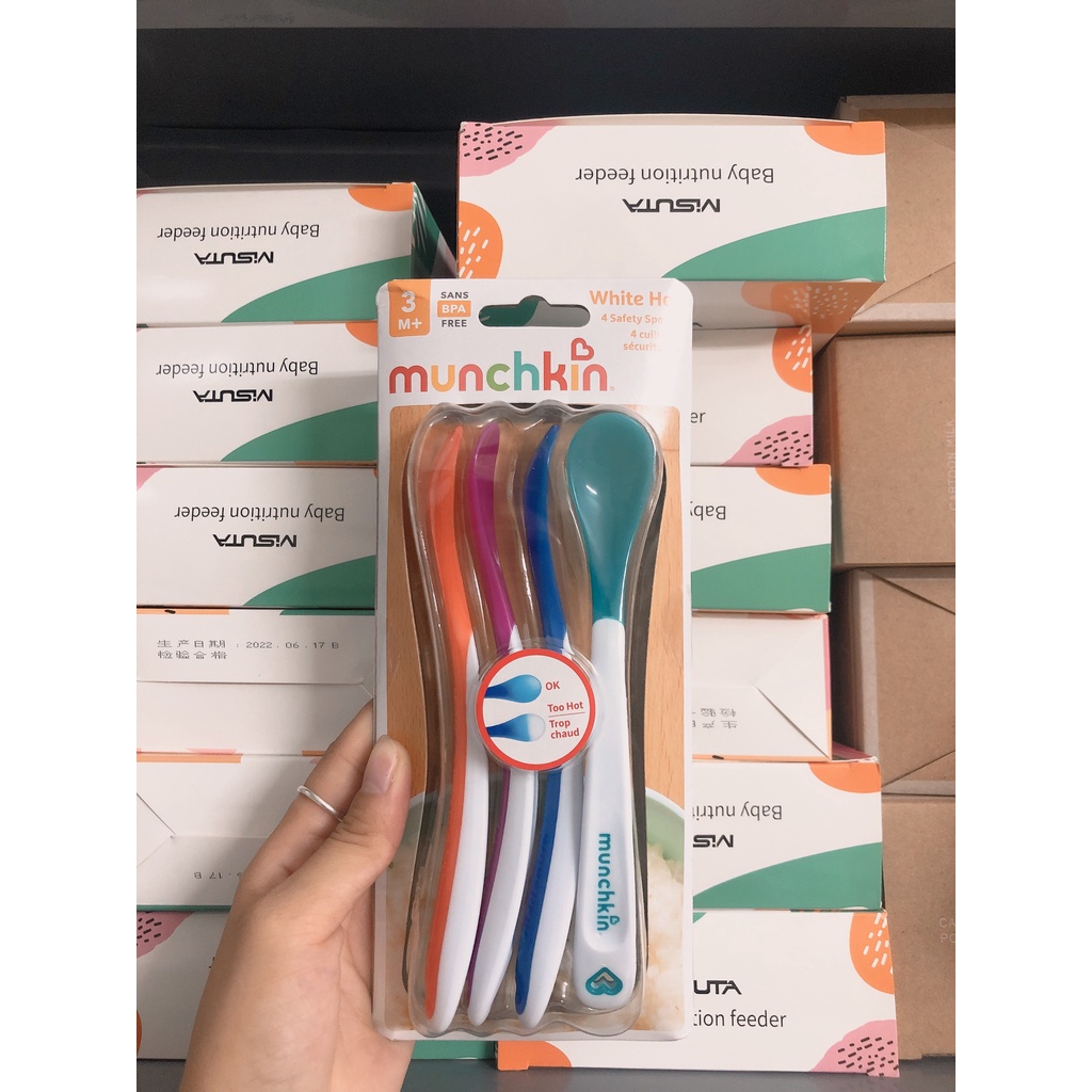 Thìa Báo Nóng Munchkin, Thìa Ăn Dặm Cho Bé Babibu - TBNM