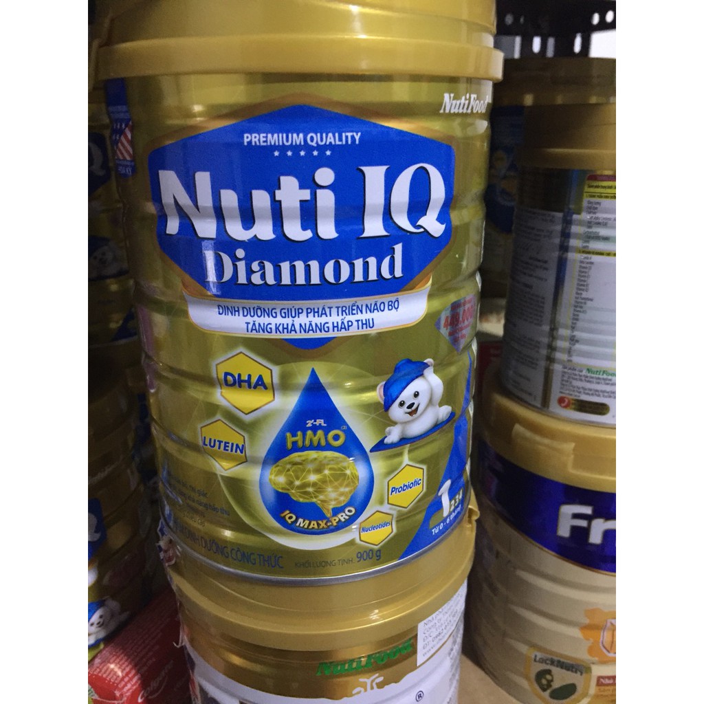 Sữa bột Nuti IQ Diamond số 1 cho trẻ từ 0-6 tháng - Lon 900g