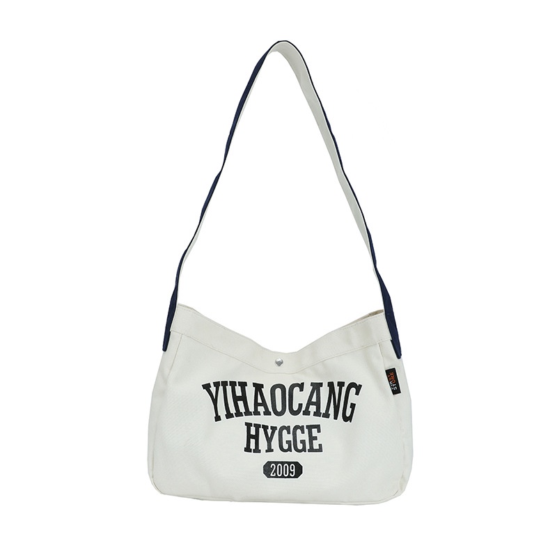 Túi Xách Canvas Cỡ Lớn In Chữ Thời Trang Cho Nam Nữ