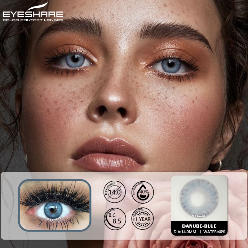 EYESHARE [Hàng mới về] Cặp Kính Áp Tròng Trang Điểm Hàng Ngày Nhiều Màu Sắc