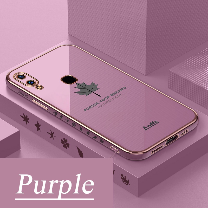 Ốp điện thoại in họa tiết lá phong cho Vivo 1935 1938 1901 1902 1904 1906 V2025 V2024