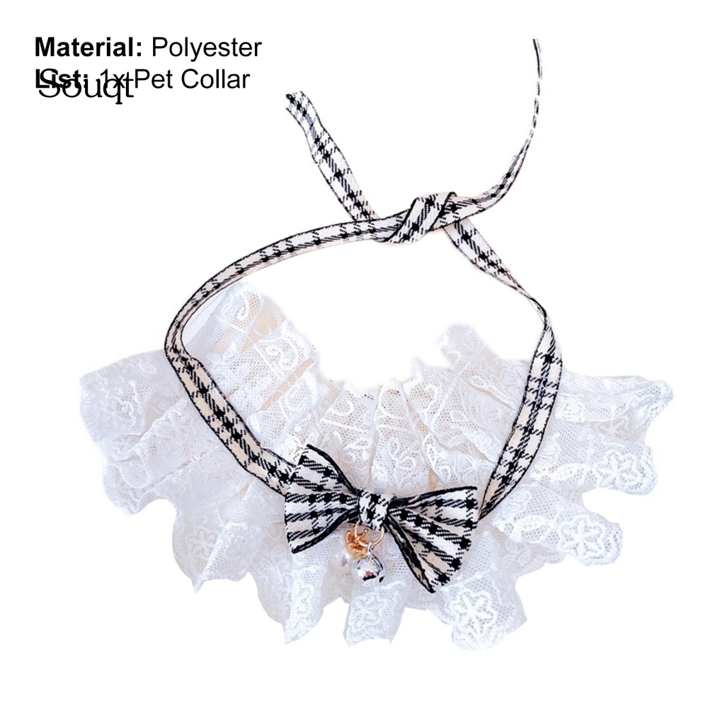 Vòng Cổ Vải Ren Thắt Nơ Thời Trang Cho Thú Cưng