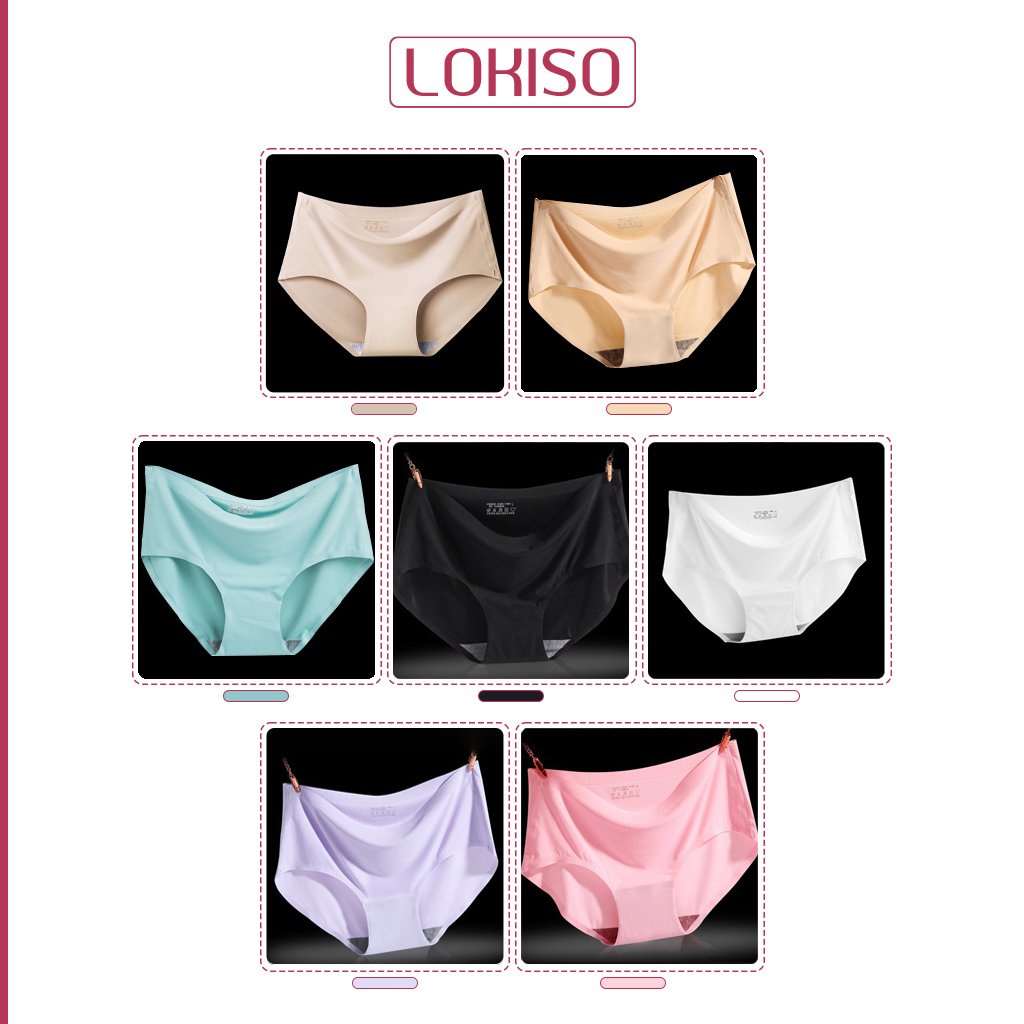 Quần lót nữ cao cấp thun lạnh cotton trơn đúc su không viền sexy LOKISO QL01