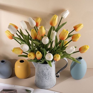 Hoa giả, hoa tuylip trang trí để bàn làm quà tặng Góc decor