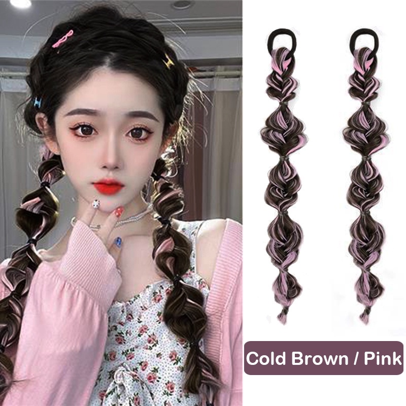 Tóc Giả Thắt Bím 16 Inch Màu Đen Co Giãn Phong Cách Mới Cho Nữ