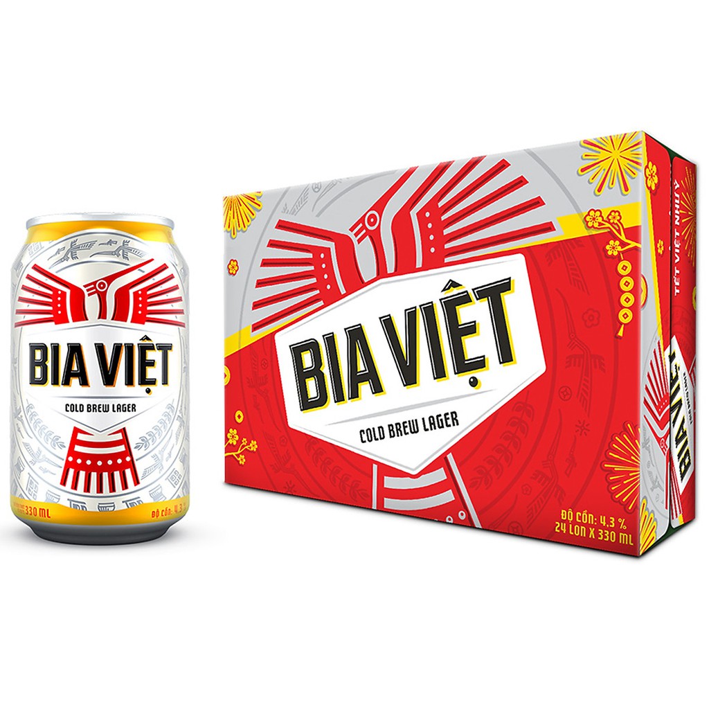 (HỎA TỐC) Thùng 24 lon Bia Việt 330ml