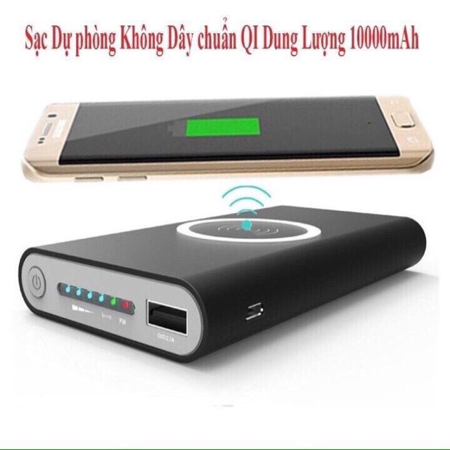 Sạ dự phòng 10.000mah hỗ trợ kết nối không dây