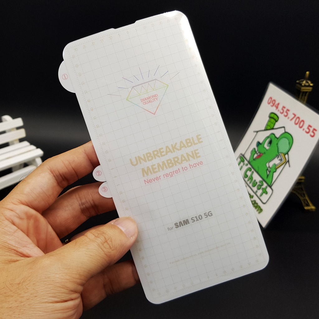 [Ảnh Thật] Dán CL Dẻo PPF Samsung S10 bản 5G Cường Lực Mặt Trước Trong/Nhám