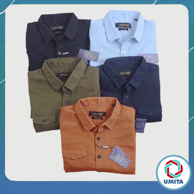 Áo Sơ Mi Nam Dài tay Kiểu Dáng Denim Hàn Quốc Đẹp Cao Cấp SM44 - UMITA SHOP
