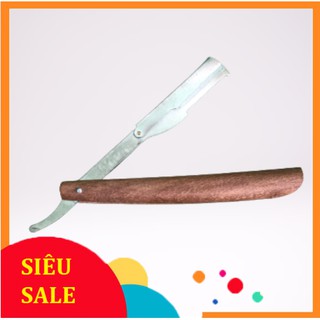 Dao cạo cán gỗ dụng cụ chuyên nghiệp cho thợ làm tóc, baber shop - dao cạo mặt cán gỗ - 0071