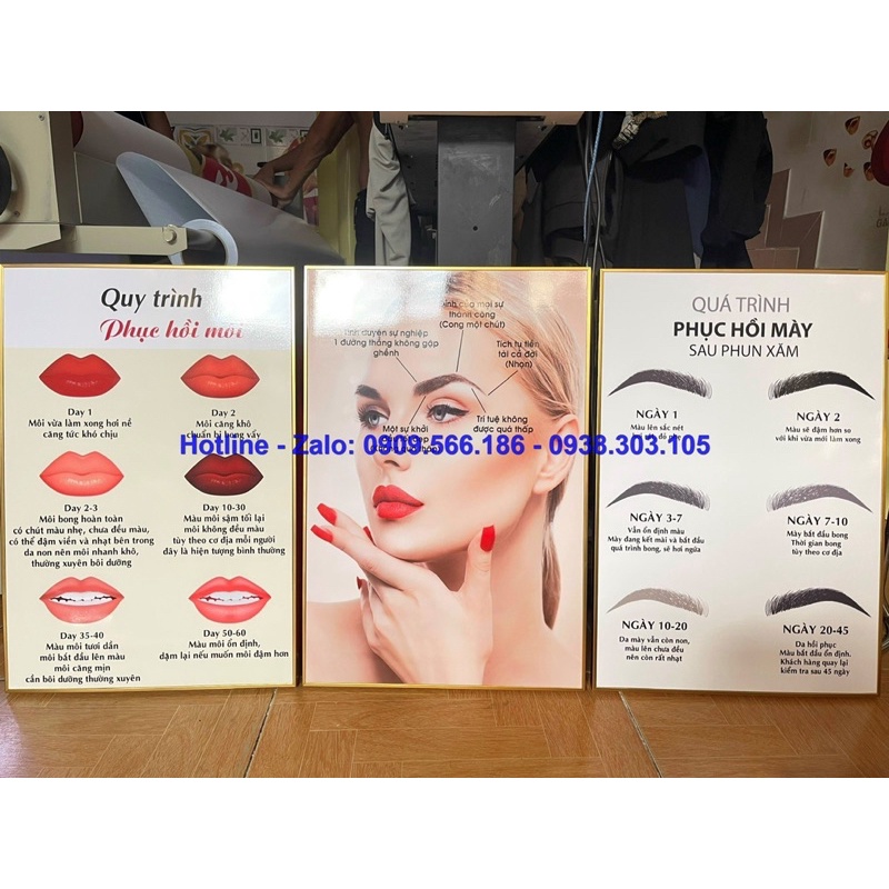 BỘ 3 TRANH SPA PHUN XĂM THẨM MỸ TREO TƯỜNG SIÊU ĐẸP CHO SPA THẨM MỸ VIỆN
