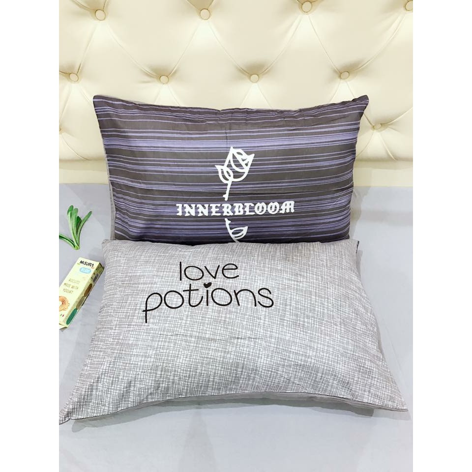 Bộ 2 Vỏ Gối Nằm Cotton Cao Cấp Xuất Khẩu(love potions)