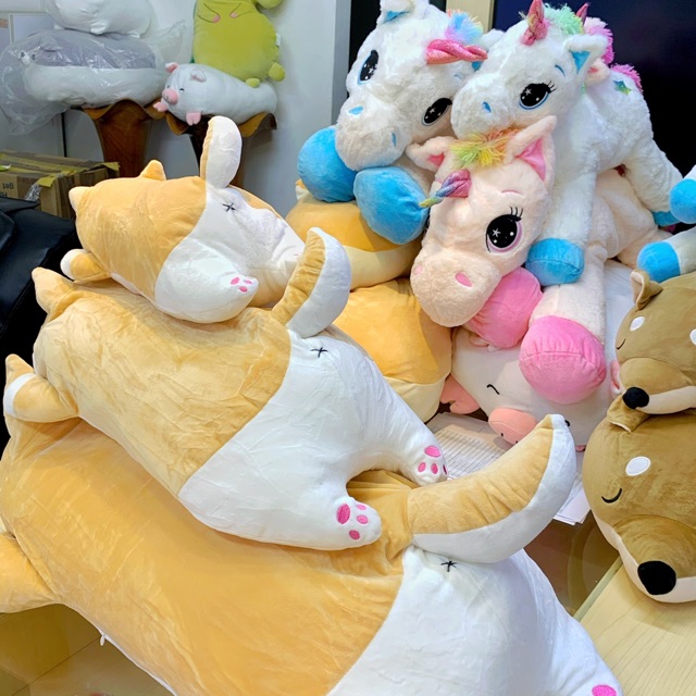 Thú nhồi bông Corgi mông to khó ưa- Gấu bông Corgi siu mềm mịn