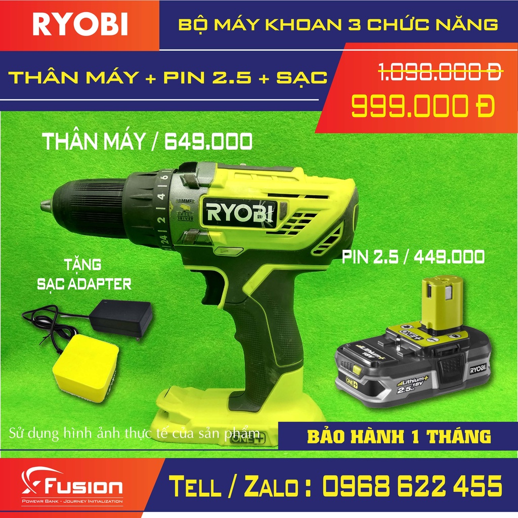 Pin Ryobi 2.5 và Combo