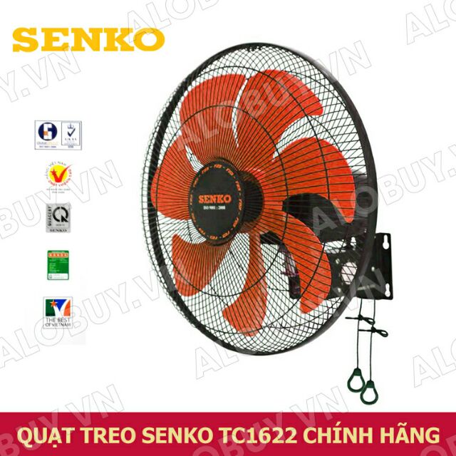 QUẠT TREO SENKO TC1622 MÀU ĐEN CAM