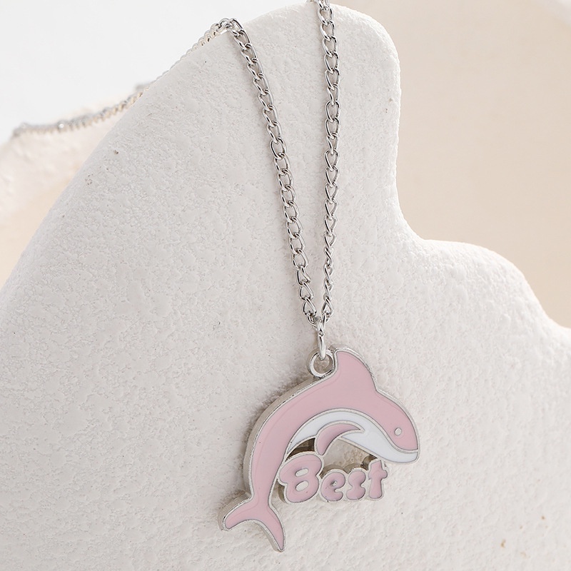 Vòng cổ Mặt Hình Cá Heo Dễ Thương Phù Hợp Làm Quà Cho Cặp Đôi / Bạn Thân
