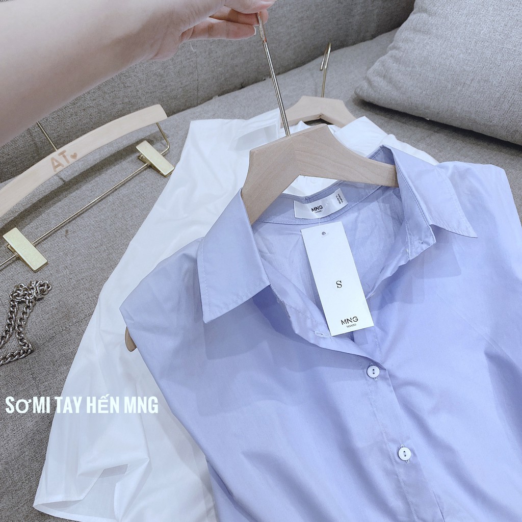 Áo Sơ Mi, Sơ Mi Nữ Tay Hến Chất Siêu Mát Hàng VNXK