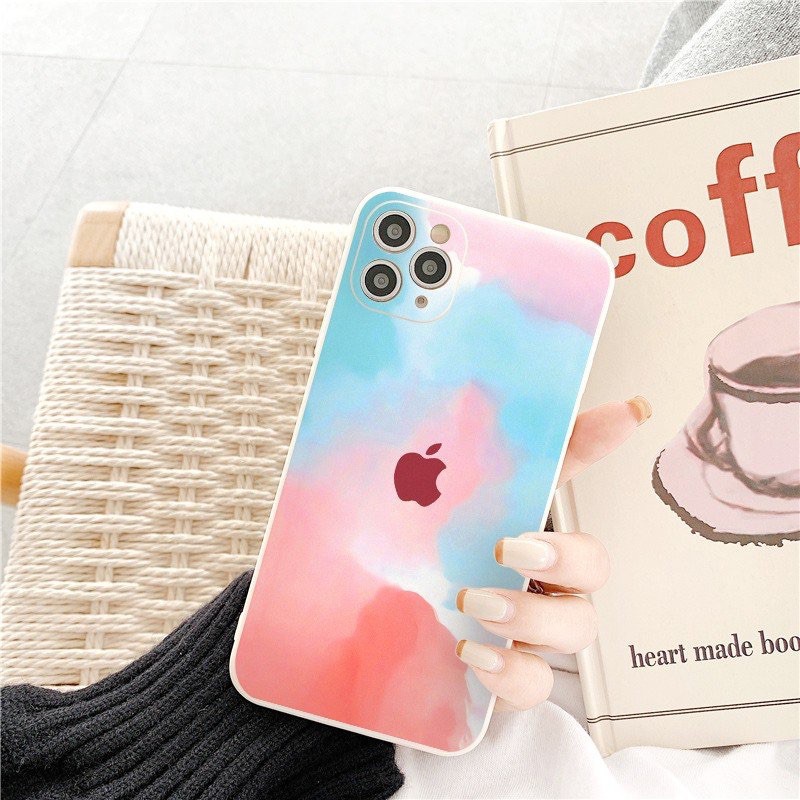 Ốp Lưng Iphone Cạnh Vuông Colorful 🚚 FREESHIP 🚚 Độ Thiết Kế iPhone 12, Siêu Đẹp