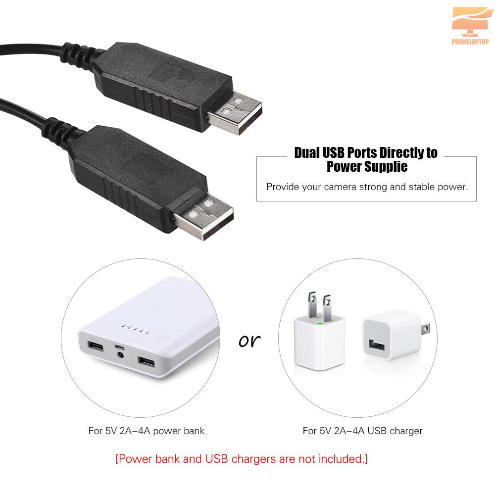 Andoer Dual USB Power Kit AC Adapter Replacement NP-FW50 DC Coupler Dummy Battery Fully Decoded for Sony NEX-3 series, NEX-5N/5R/5C/5T series, NEX-6 series, NEX-7 series, a5000, a6300, a6000, A33,DSC-RX10 RX10 II Camera