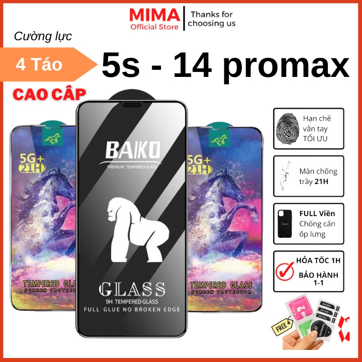 Kính cường lực IP6-7plus/8plus, X/Xs/11Pro, Xsmax/11Promax, Xr/11,12/ProMax,13/13/14 Pro max