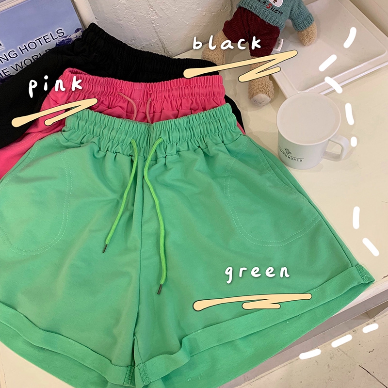 Quần short thể thao ống rộng phong cách Hàn Quốc cho nữ