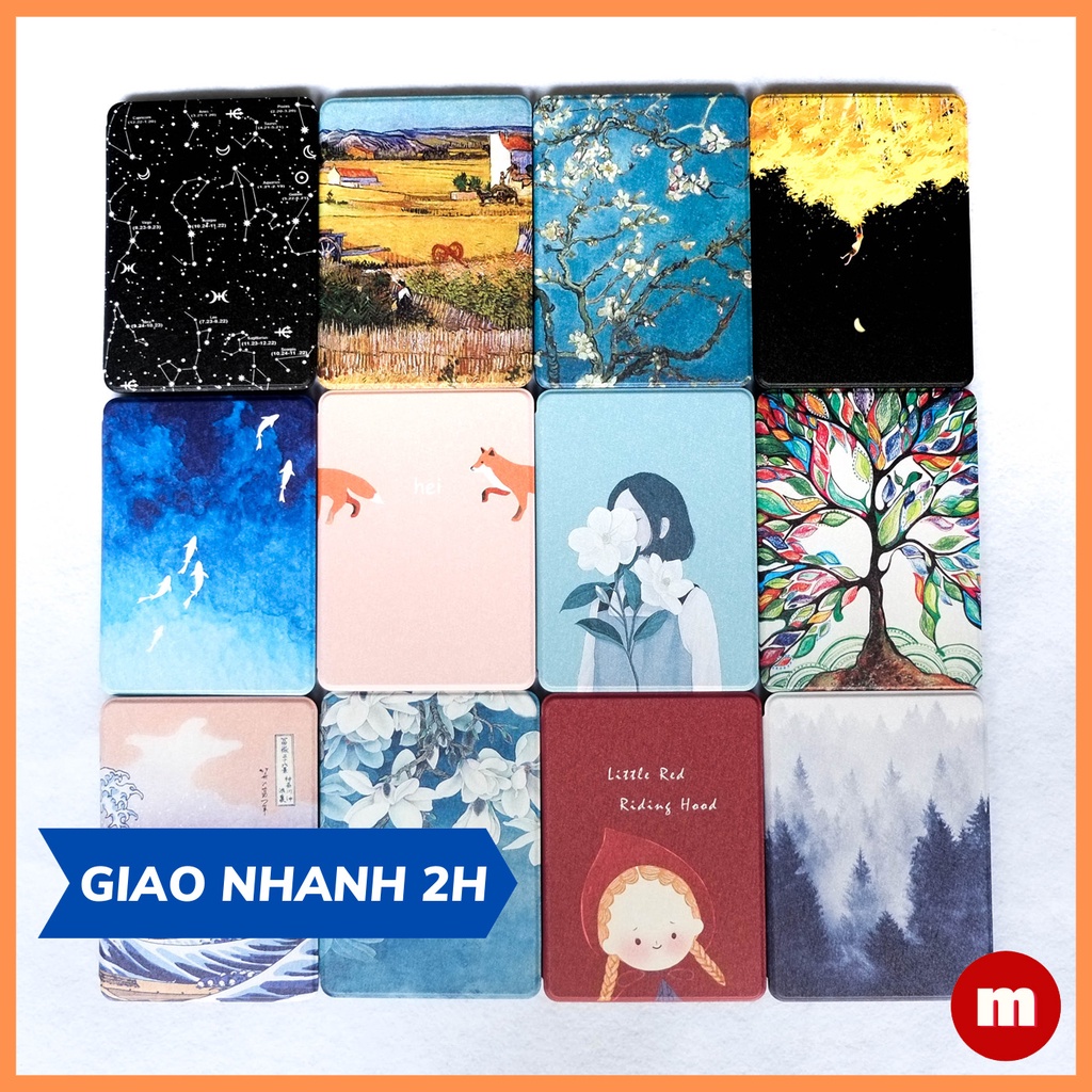 [PPW5] Bao da Cover cho Kindle Paperwhite 5 - Họa tiết sống động, ốp sau PVC - Smartcover tự động tắt mở