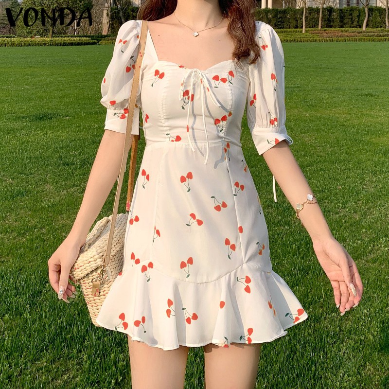 Đầm Vonda Tay Lửng Màu Trơn Ngọt Ngào Trẻ Trung Cho Nữ | BigBuy360 - bigbuy360.vn