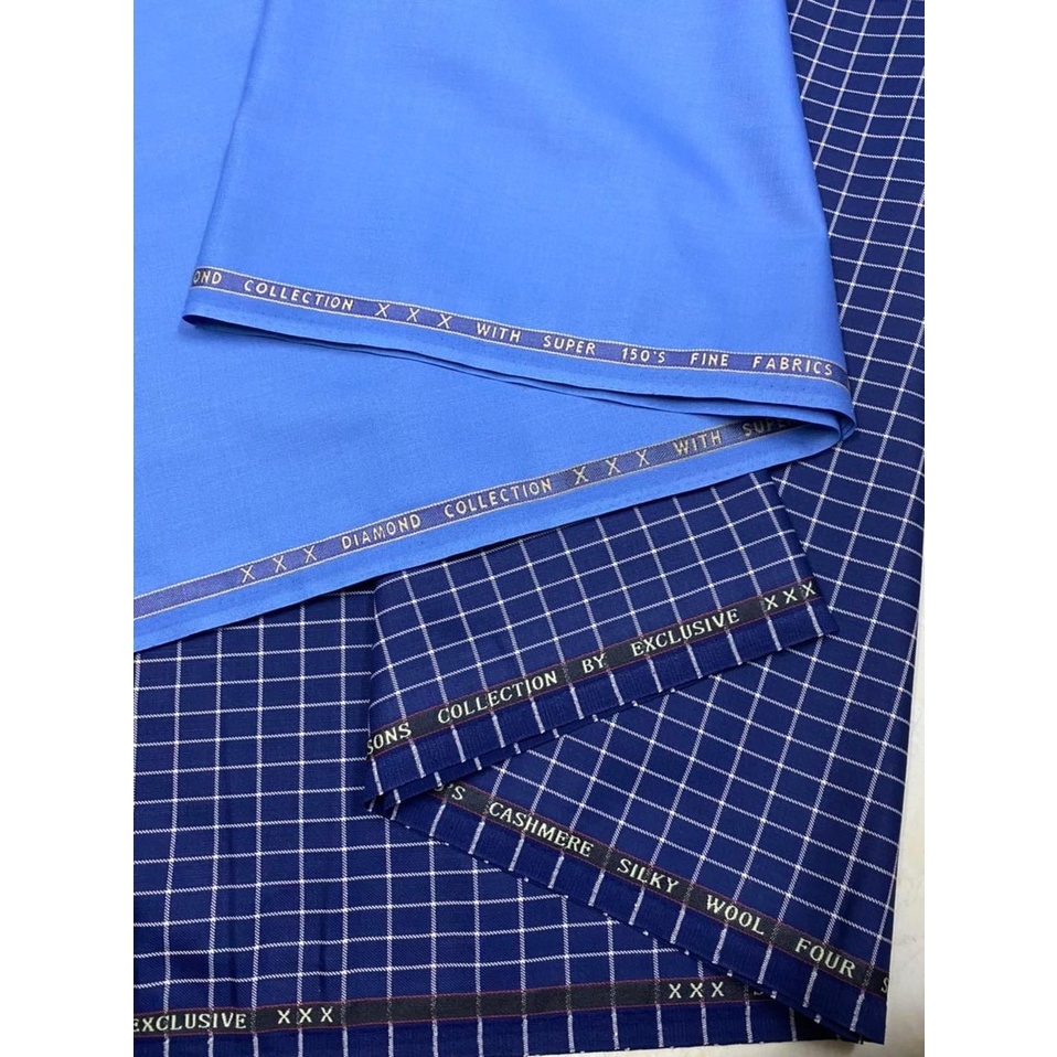 Vải quần tây Wool caro Kim Vũ sang trọng, thanh lịch