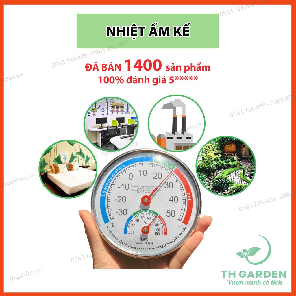 Nhiệt Ẩm Kế Cơ Học Thermometer TH101B - Thiết Bị Chuyên Dụng Để Đo Độ Ẩm Và Nhiệt Độ - Hàng Chất Lượng Cao